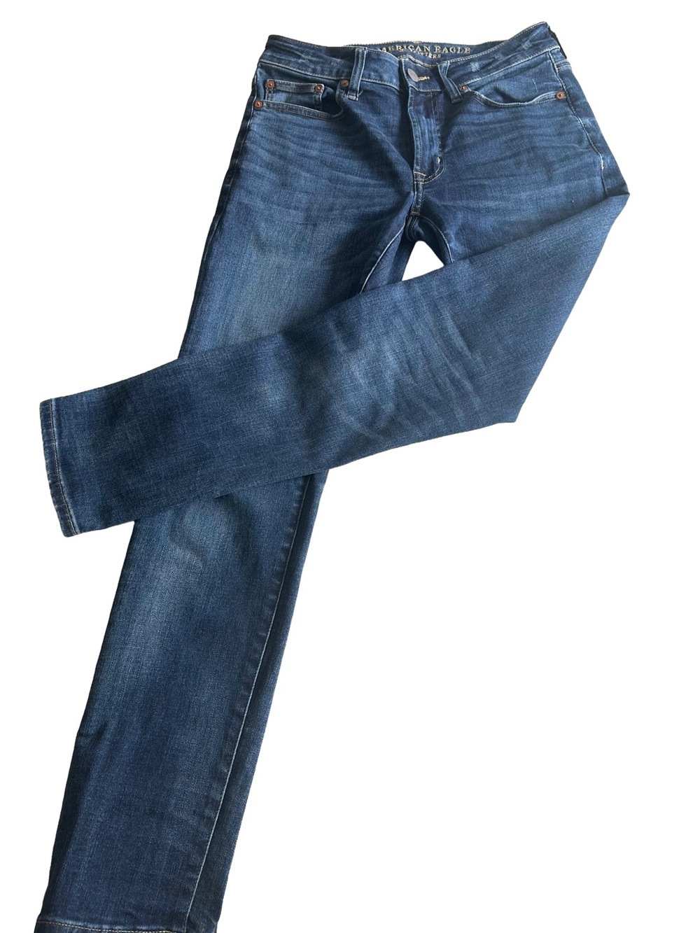 America Outfitters Men’s Extreme Flex Siim Blue Denim Jeans  30X28 - Picture 3 of 14